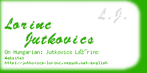 lorinc jutkovics business card